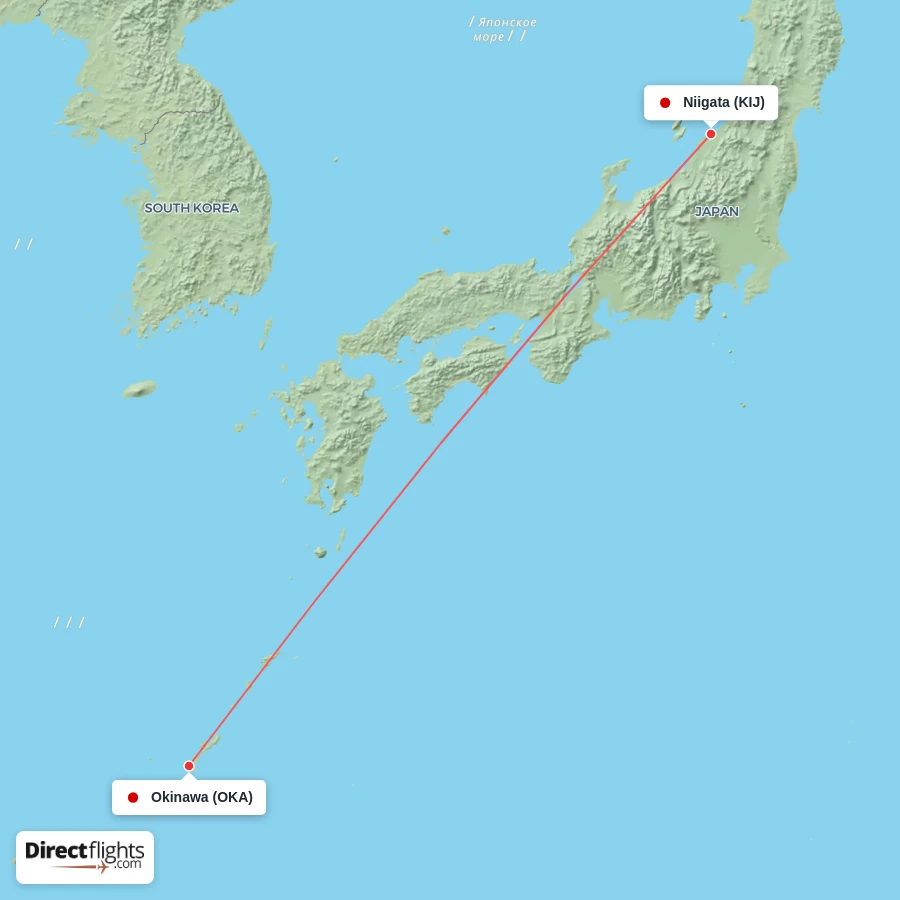 OKA - KIJ route map