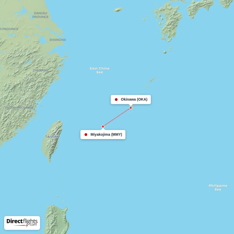 OKA - MMY route map