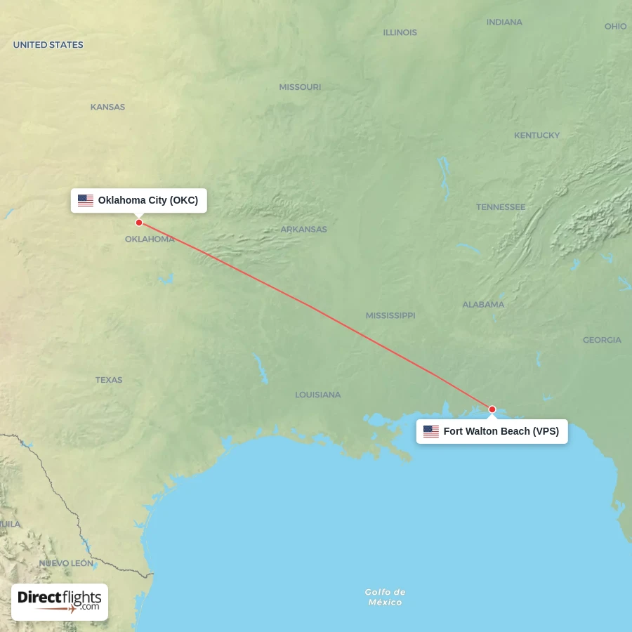 OKC - VPS route map