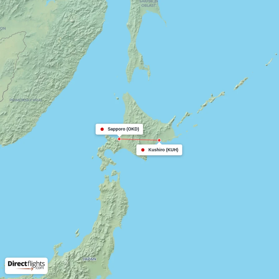OKD - KUH route map
