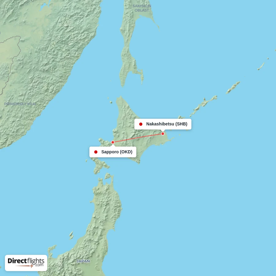 OKD - SHB route map