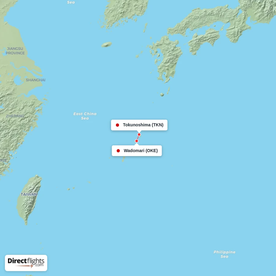 OKE - TKN route map