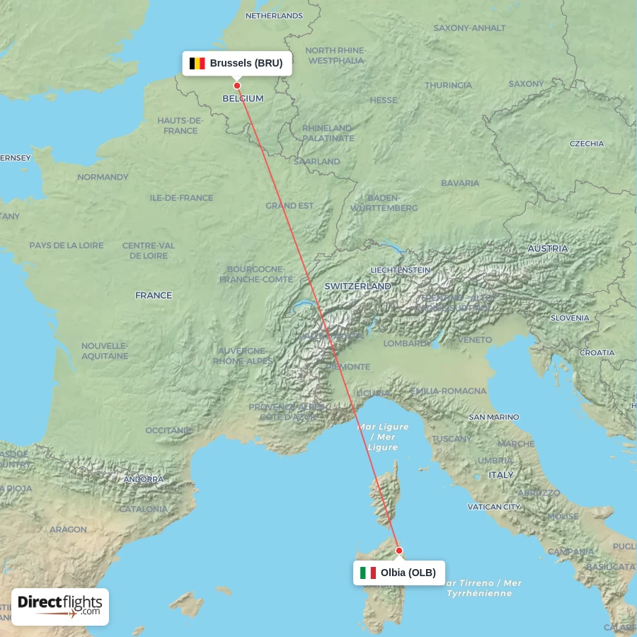 OLB - BRU route map