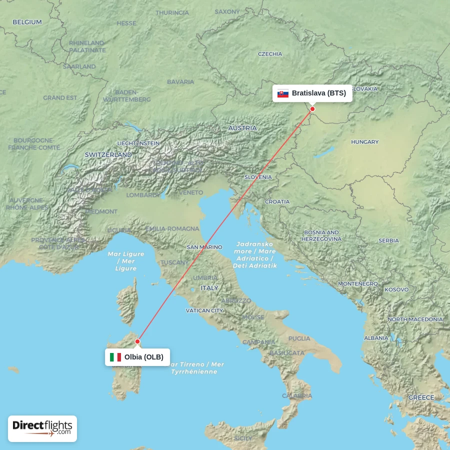 OLB - BTS route map