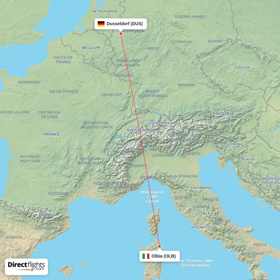 OLB - DUS route map