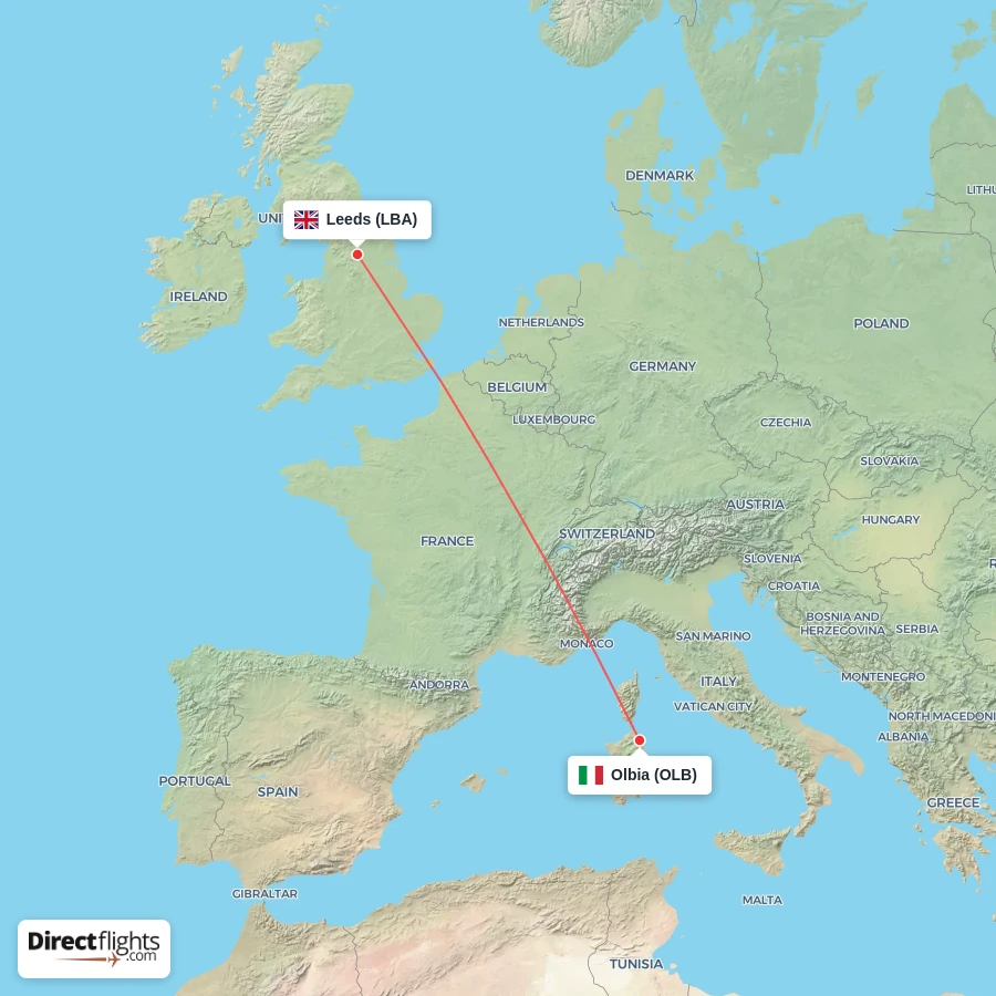 OLB - LBA route map