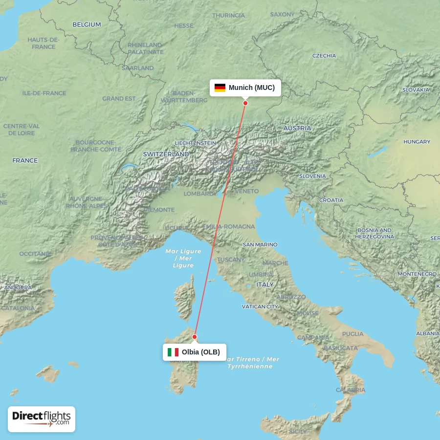 OLB - MUC route map