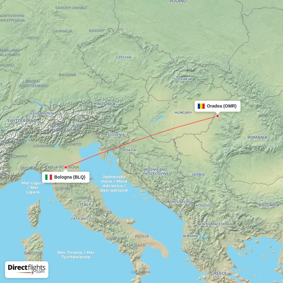 OMR - BLQ route map