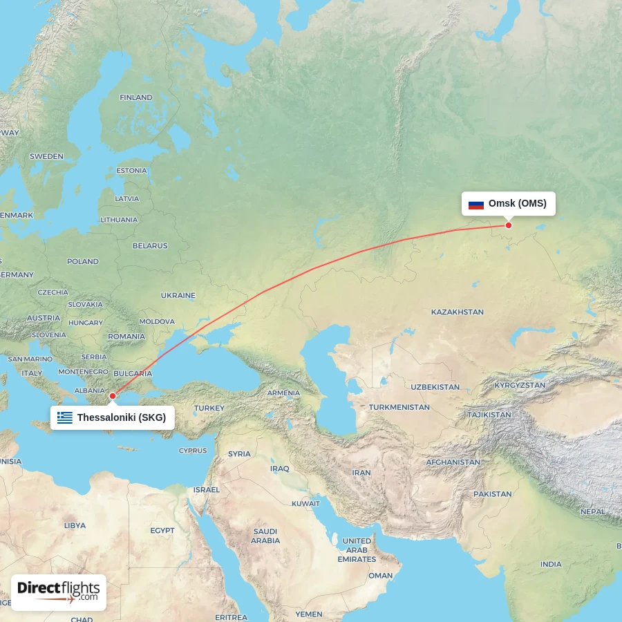 OMS - SKG route map