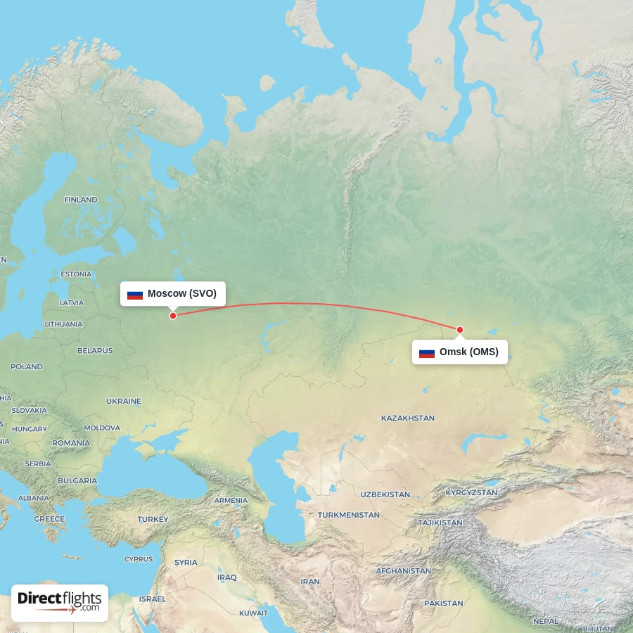 OMS - SVO route map
