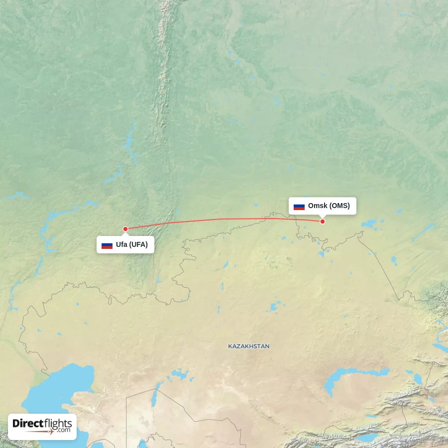 OMS - UFA route map