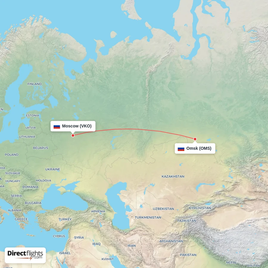 OMS - VKO route map