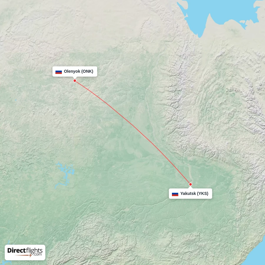 ONK - YKS route map