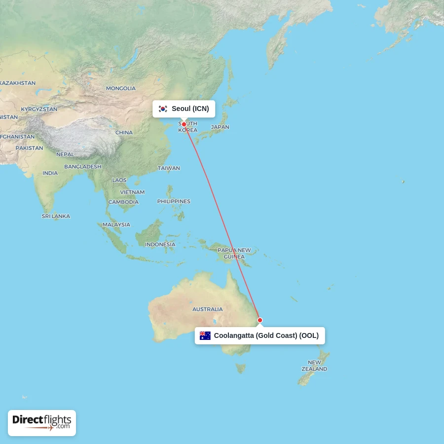OOL - ICN route map