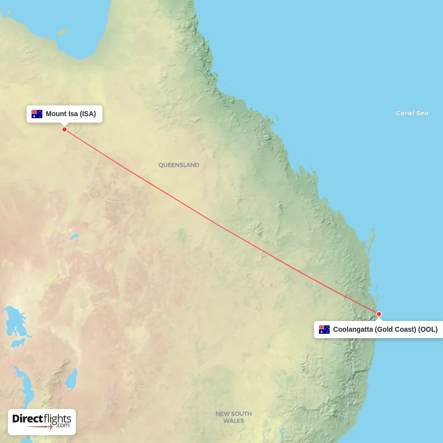 OOL - ISA route map