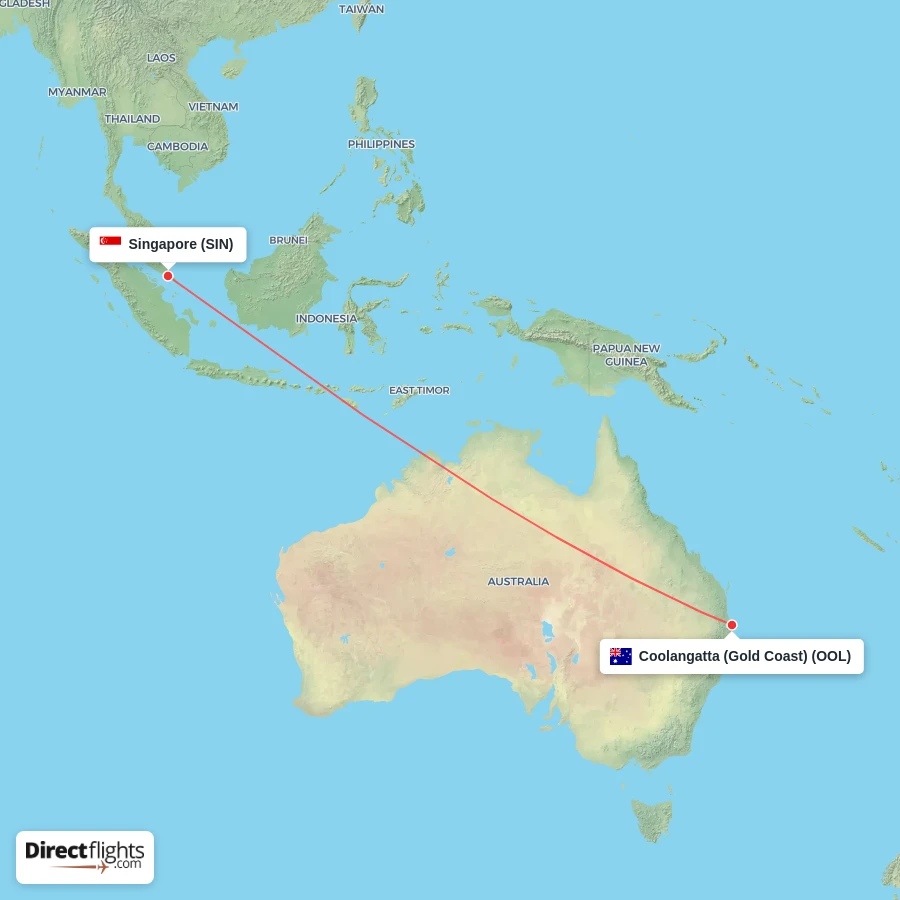 OOL - SIN route map