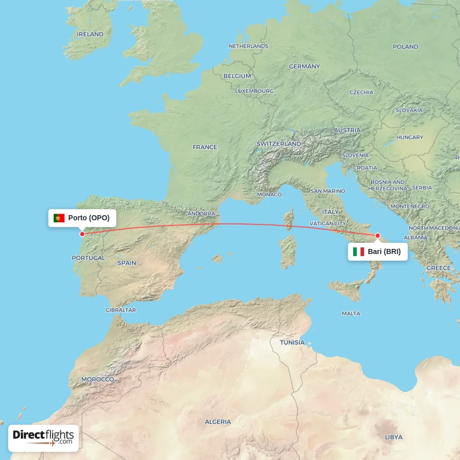 OPO - BRI route map