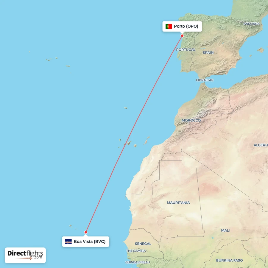 OPO - BVC route map
