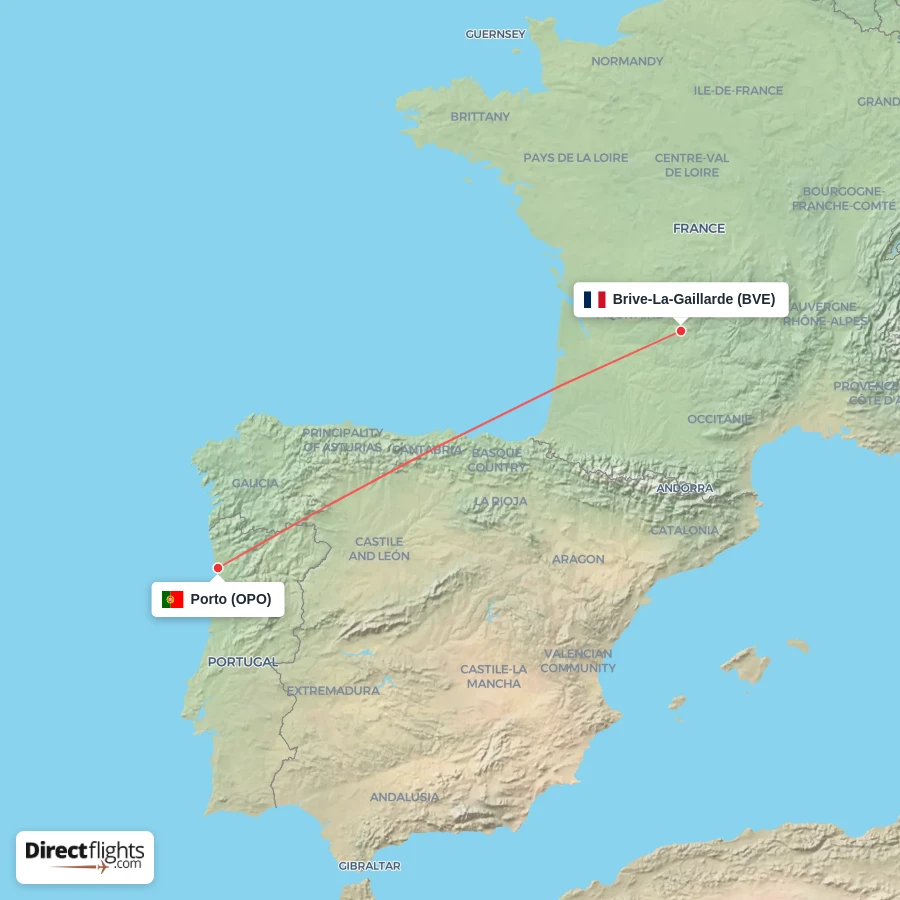 OPO - BVE route map
