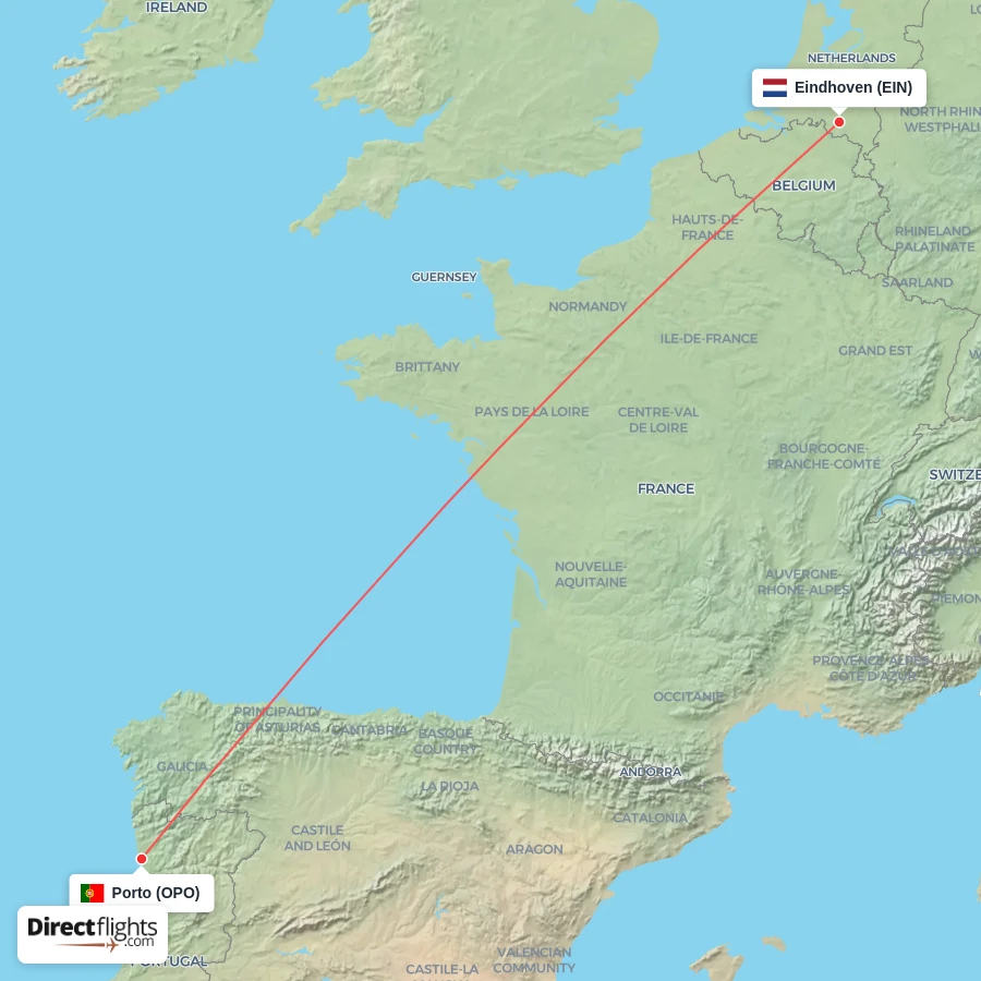 OPO - EIN route map