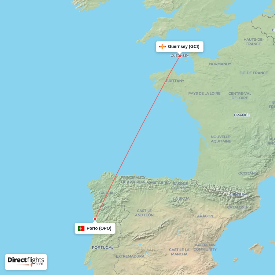 OPO - GCI route map