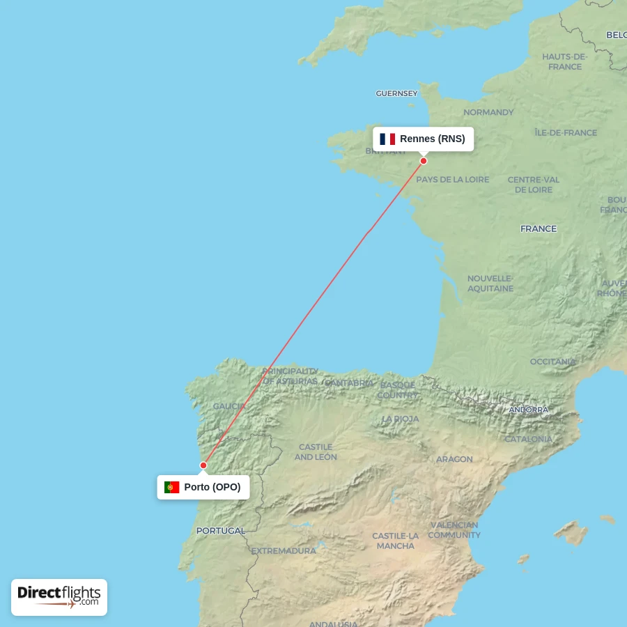 OPO - RNS route map