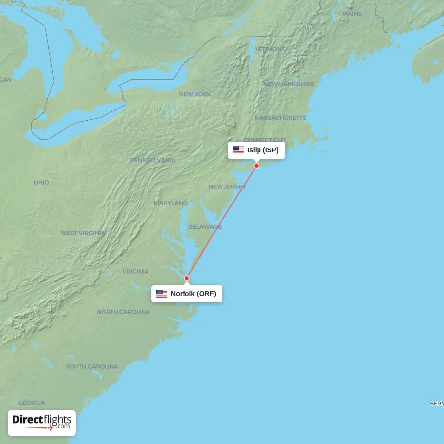 ORF - ISP route map