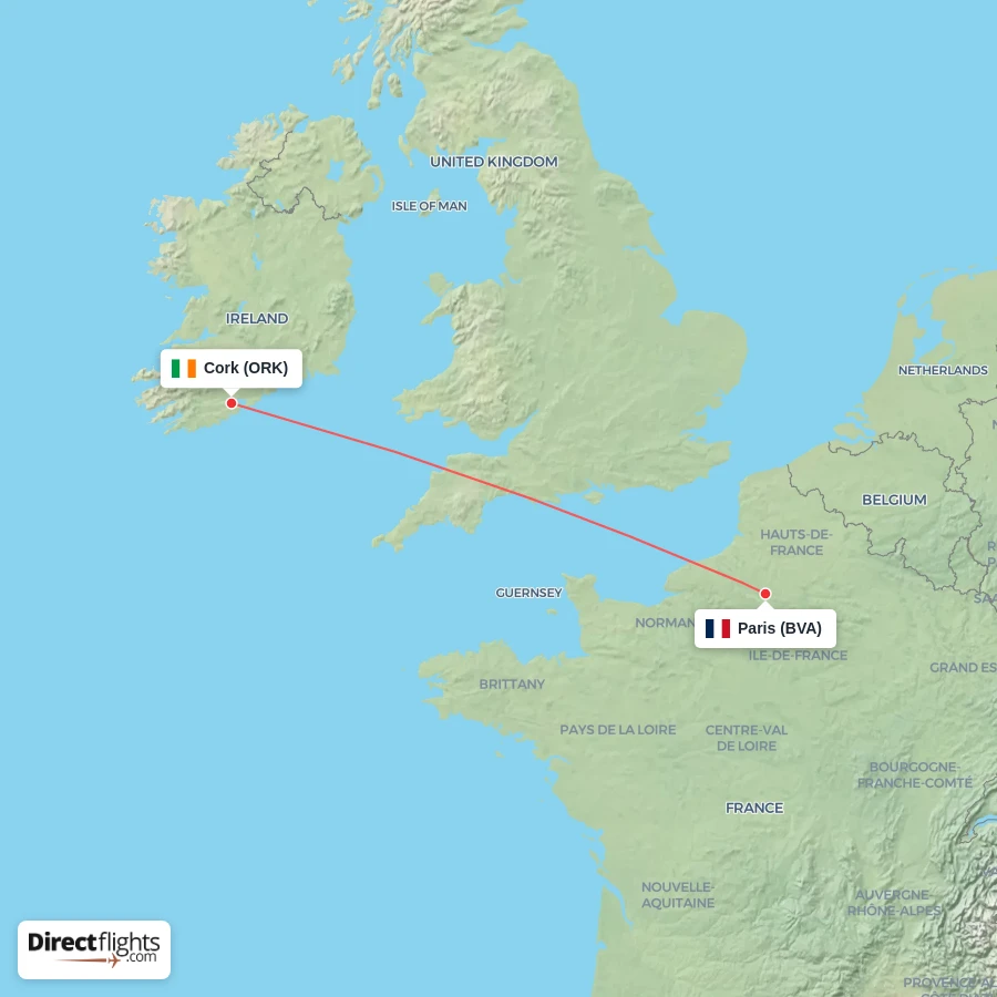 ORK - BVA route map