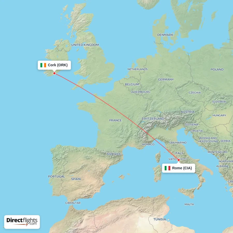 ORK - CIA route map