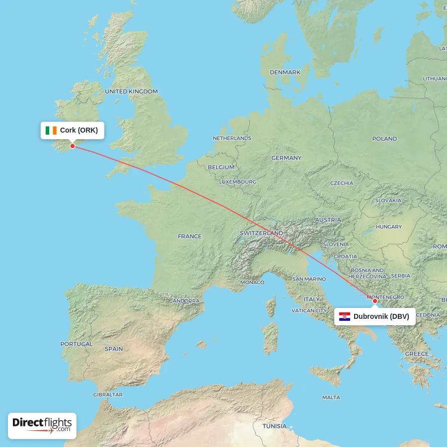 ORK - DBV route map