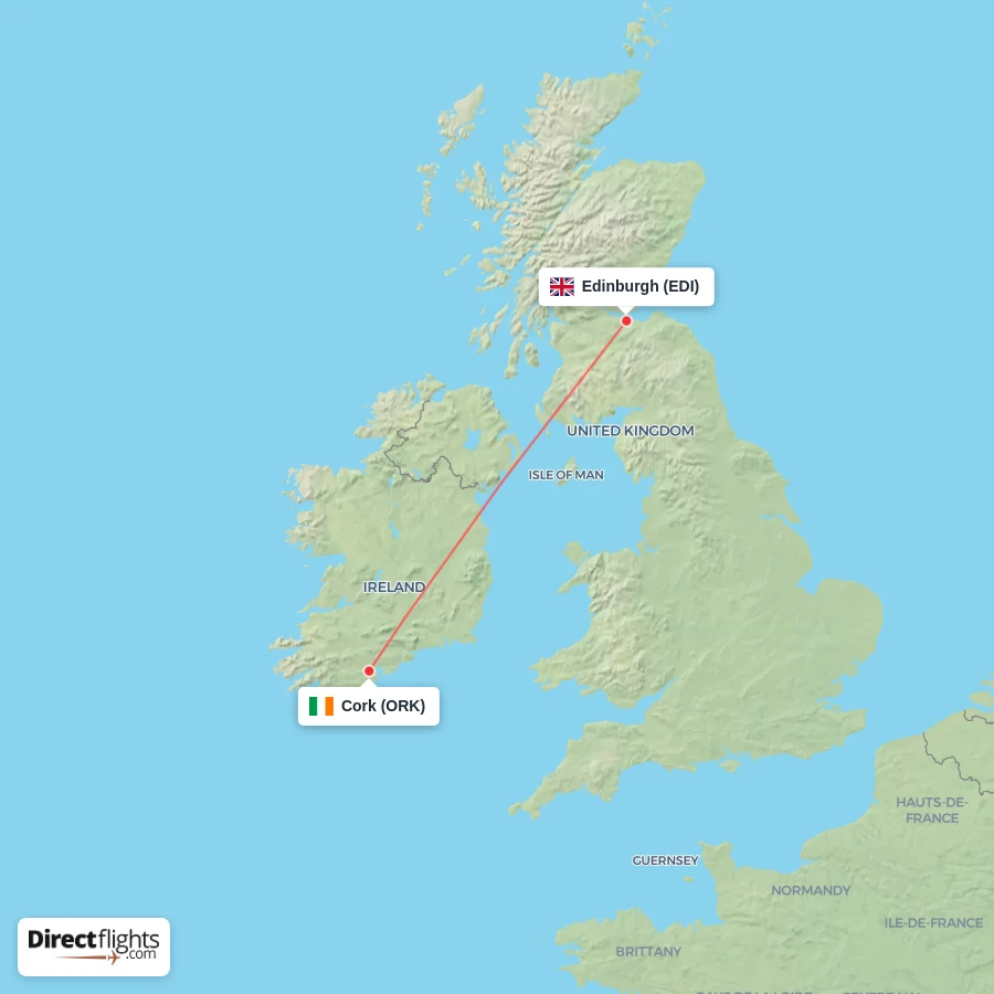 ORK - EDI route map