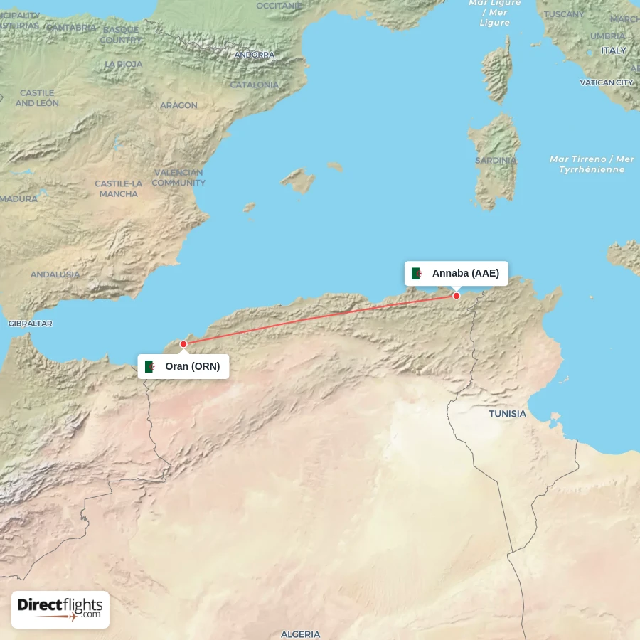 ORN - AAE route map