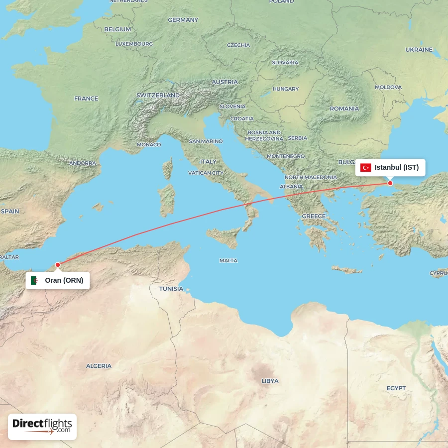 ORN - IST route map