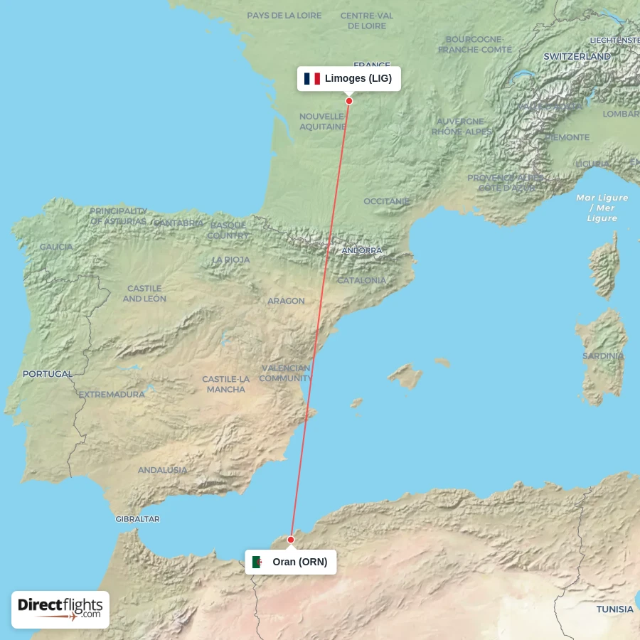ORN - LIG route map