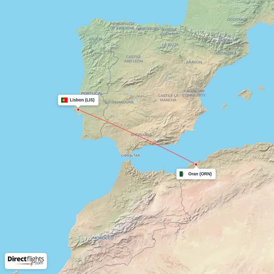 ORN - LIS route map