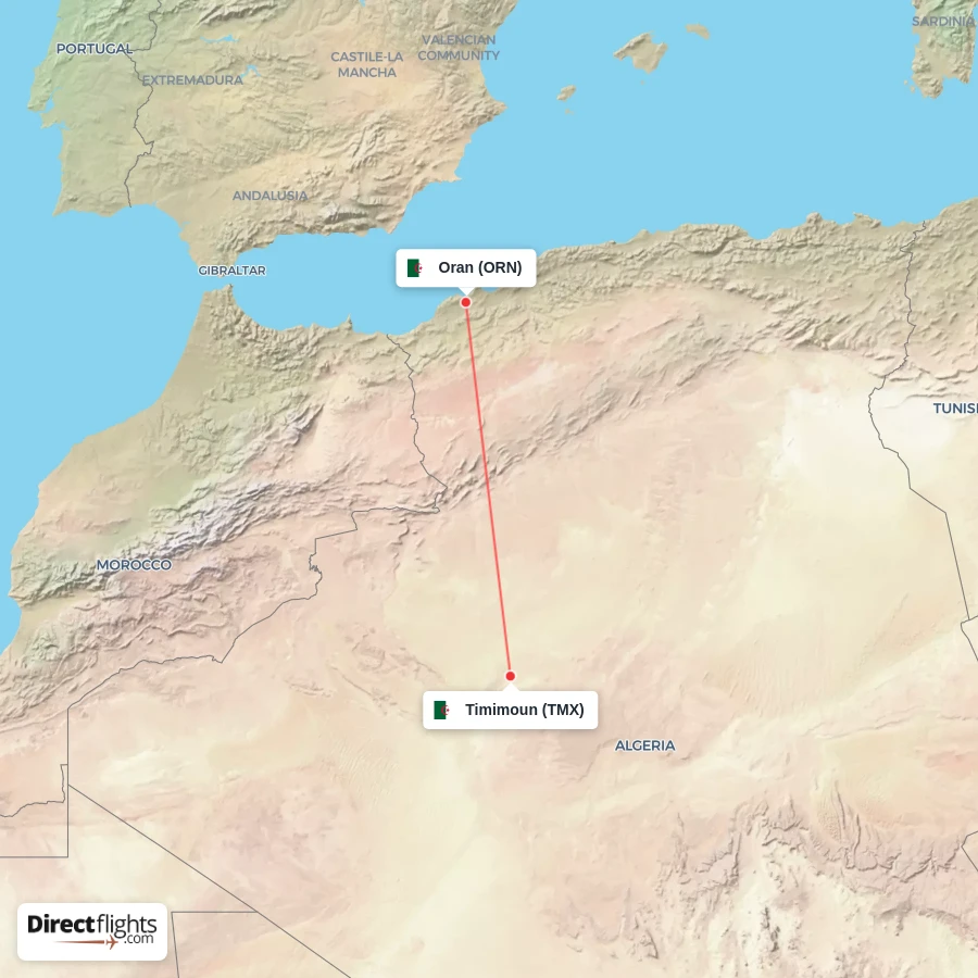 ORN - TMX route map