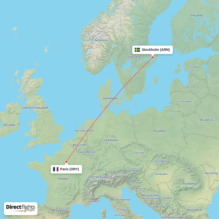 ORY - ARN route map
