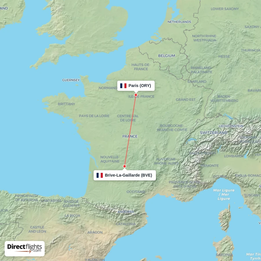 ORY - BVE route map