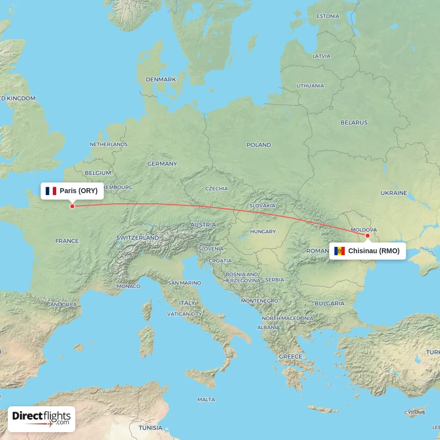 ORY - RMO route map
