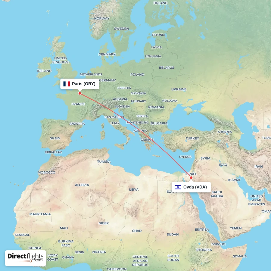 ORY - VDA route map