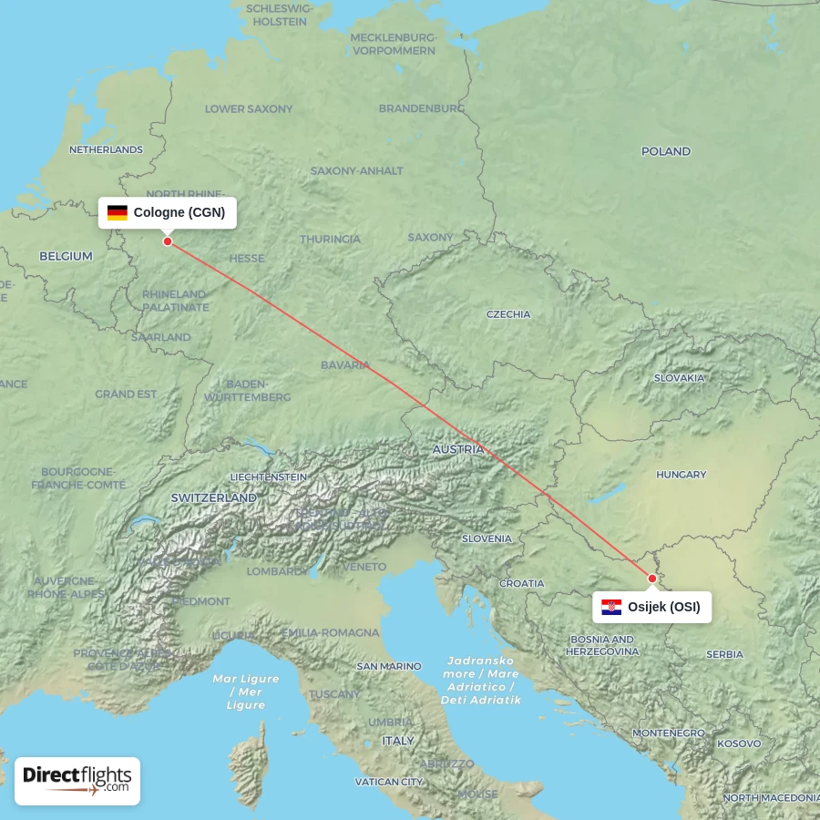 OSI - CGN route map
