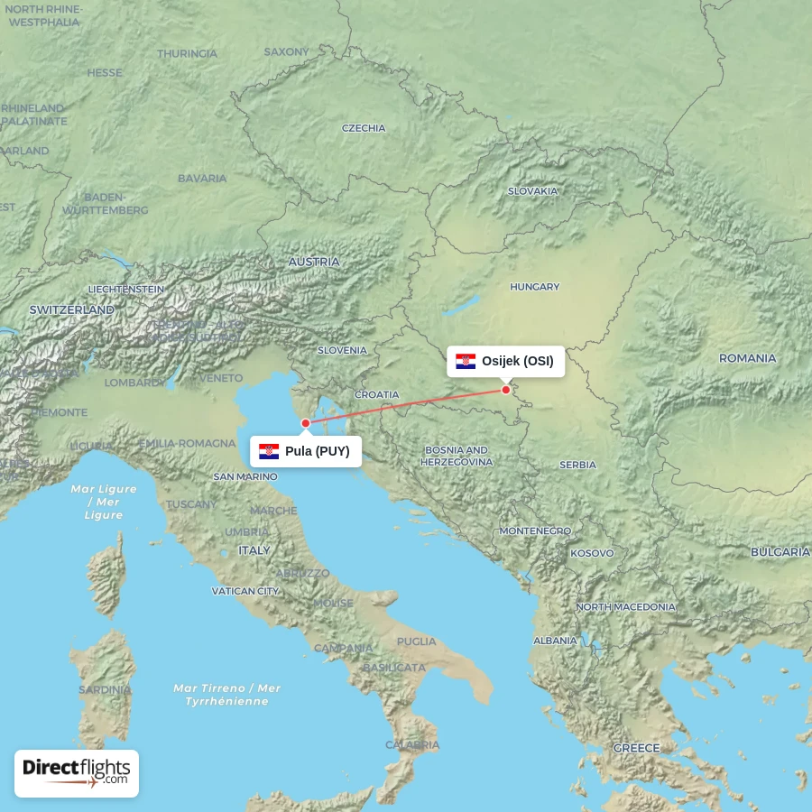 OSI - PUY route map