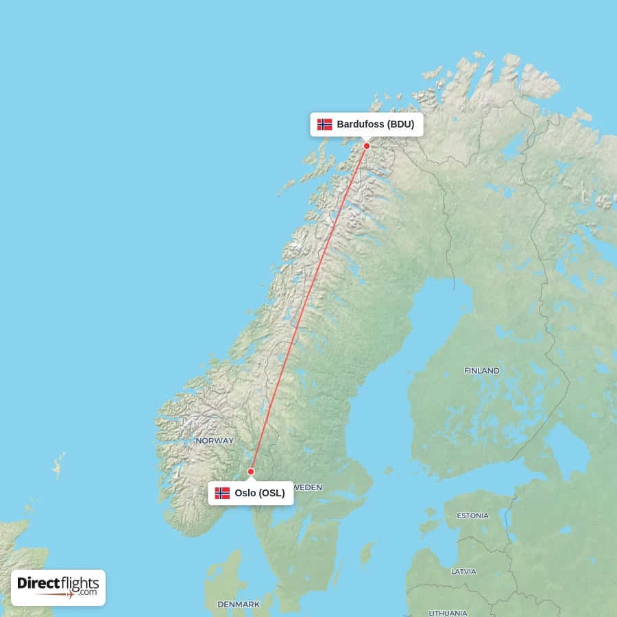 OSL - BDU route map