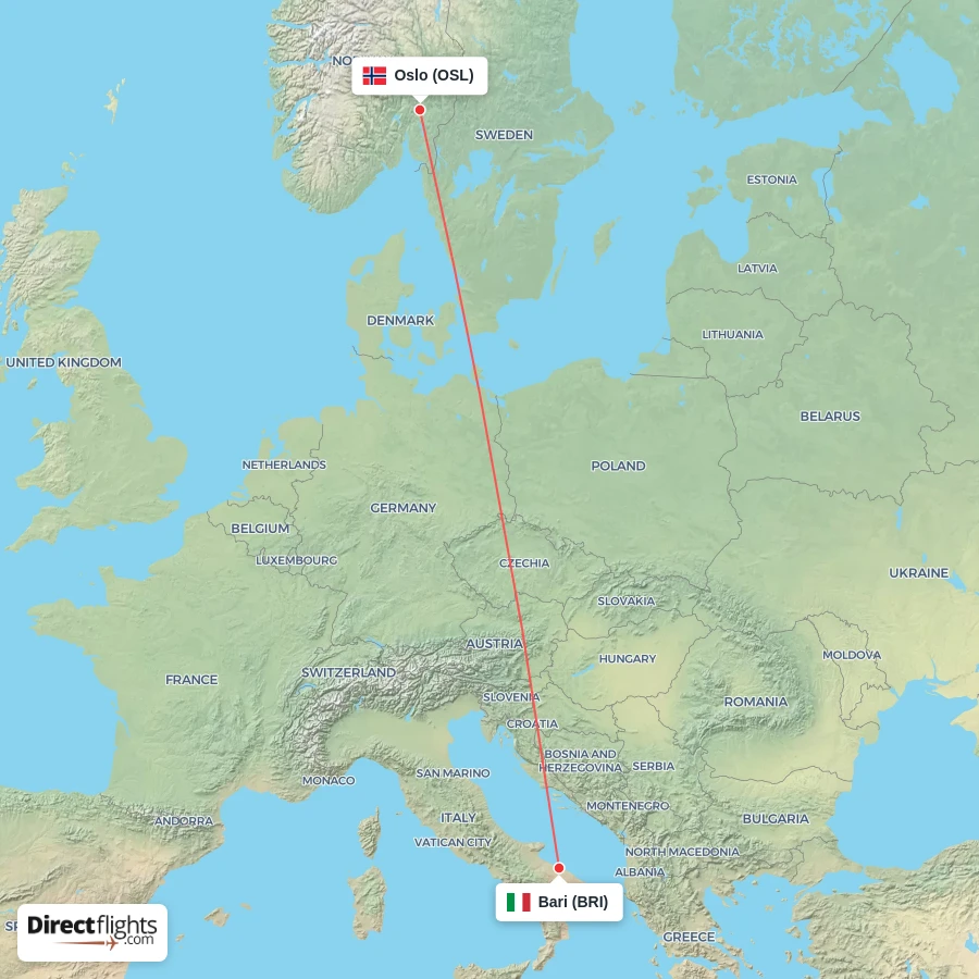 OSL - BRI route map