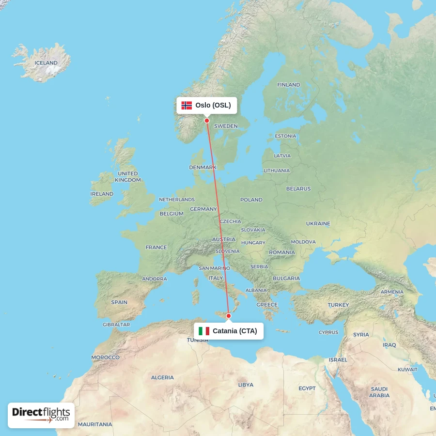 OSL - CTA route map