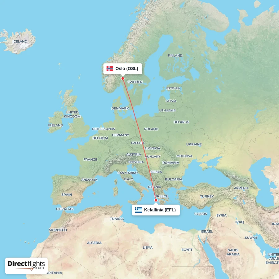 OSL - EFL route map
