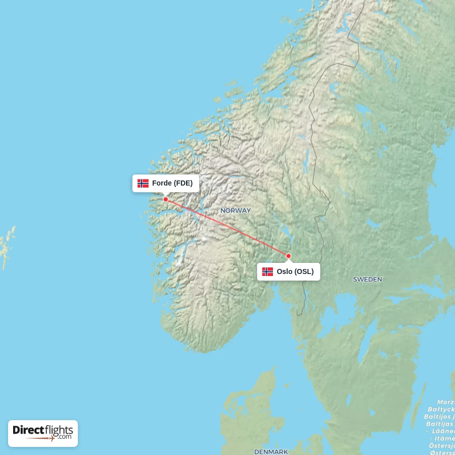 OSL - FDE route map