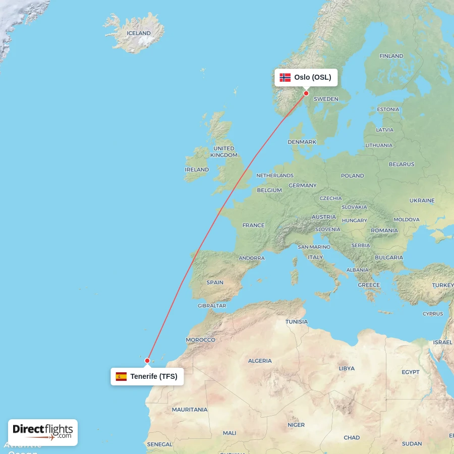 OSL - TFS route map