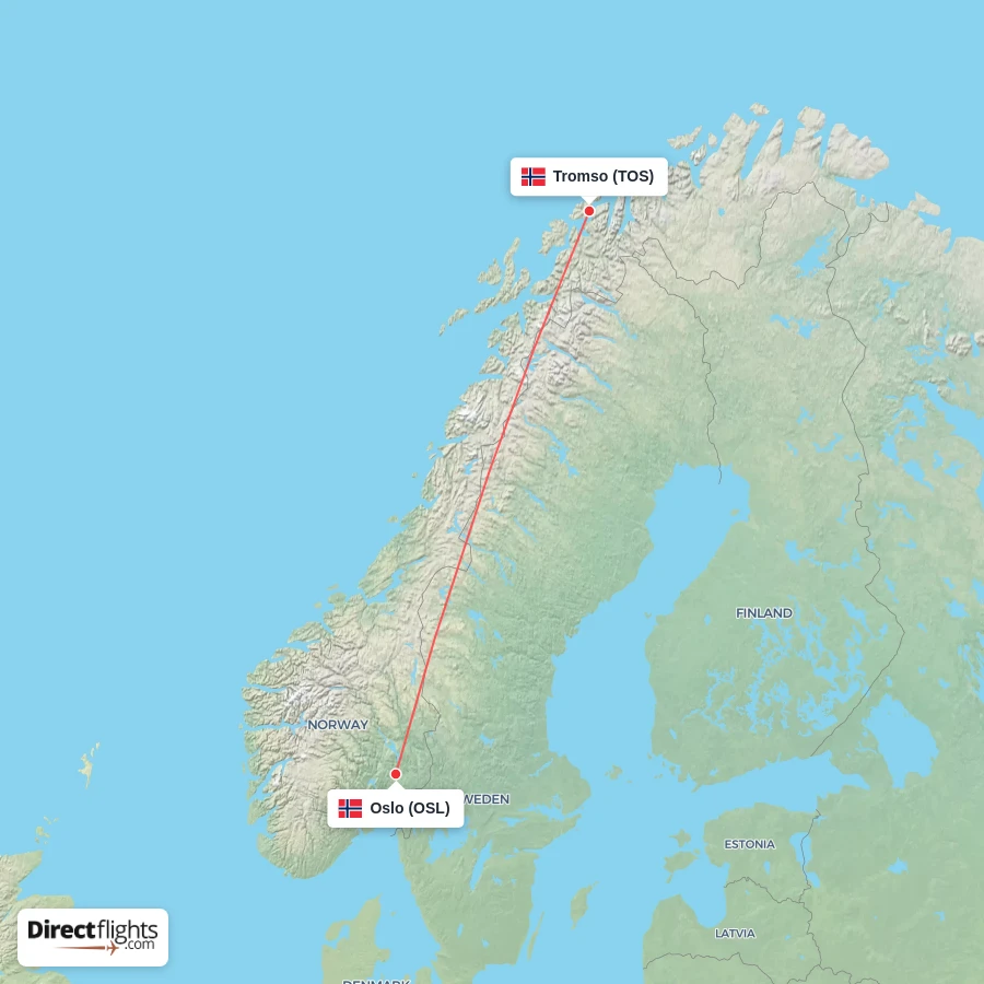 OSL - TOS route map