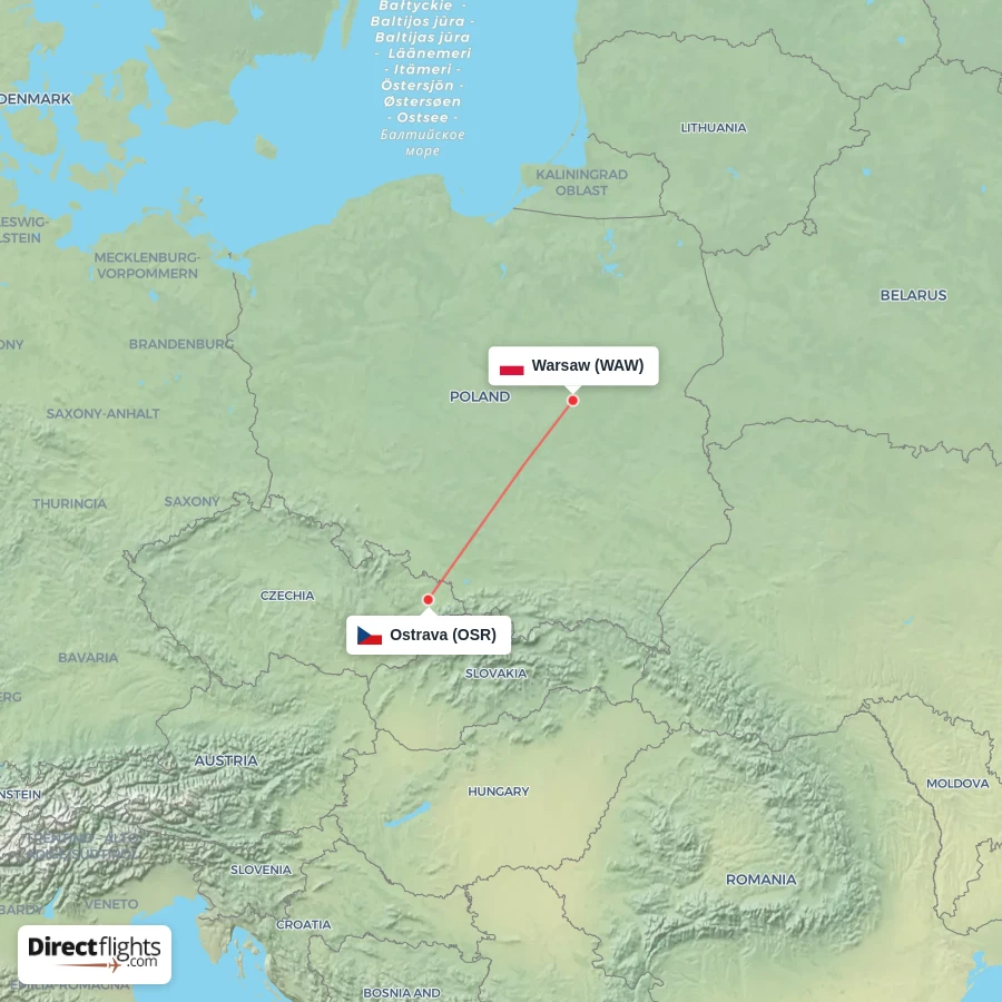 OSR - WAW route map